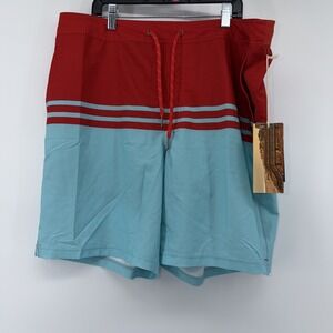 Fair Harbor Swim Shorts Mens XL The Ozone Short W/ Boxer Liner Chili Pepper